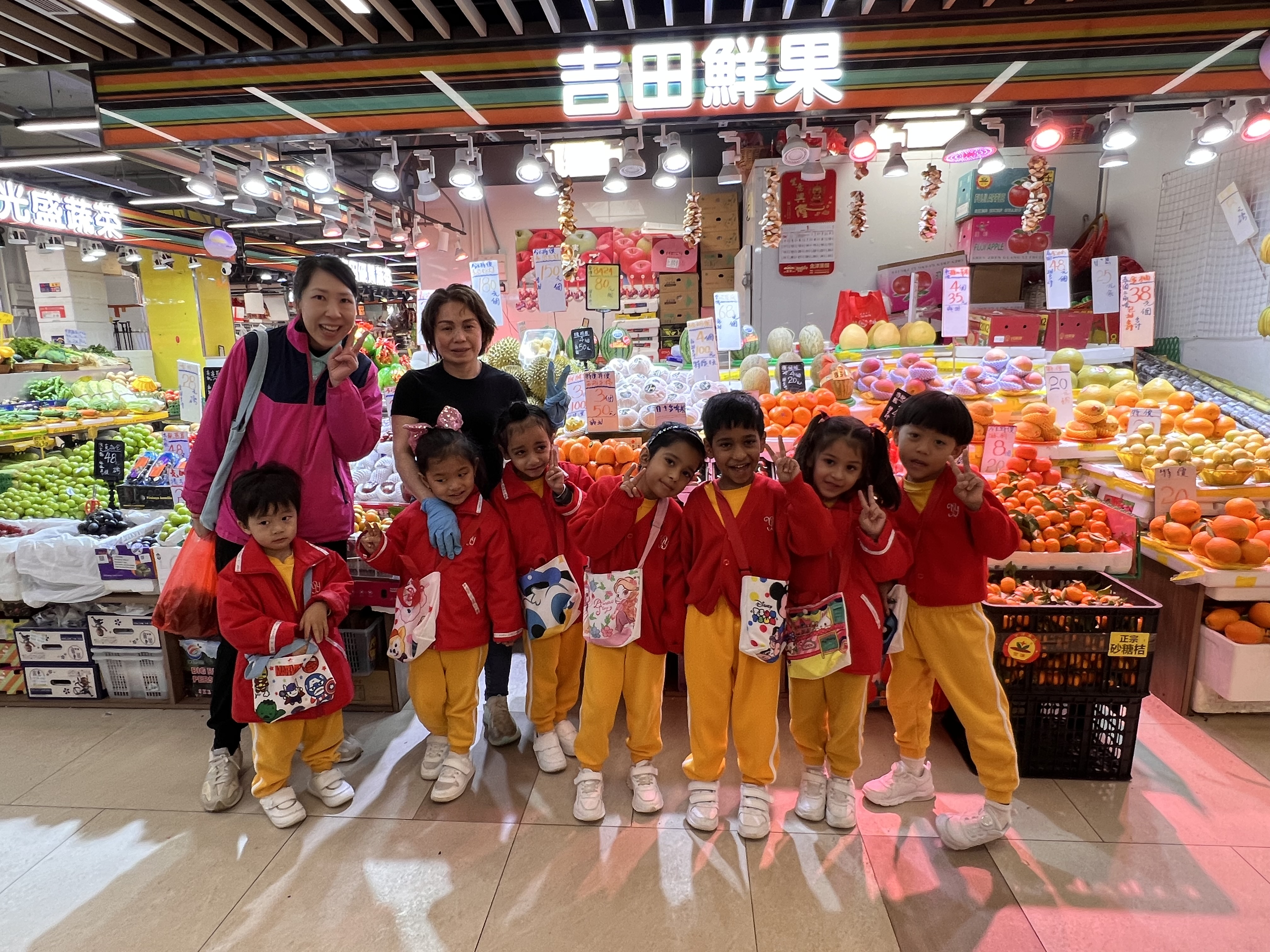 非華語幼兒參觀石圍角街市
